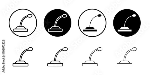 Speaker Microphone icon Flat illustration sign