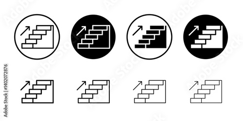 stairs icon Flat illustration sign