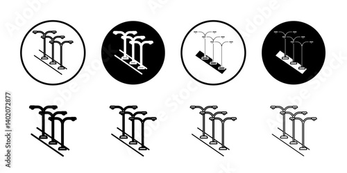 Street lighting icon Flat illustration sign