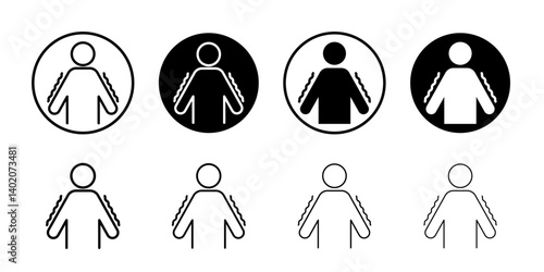 Trembling icon Flat illustration sign