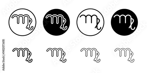 Virgo zodiac sign icon Flat illustration sign