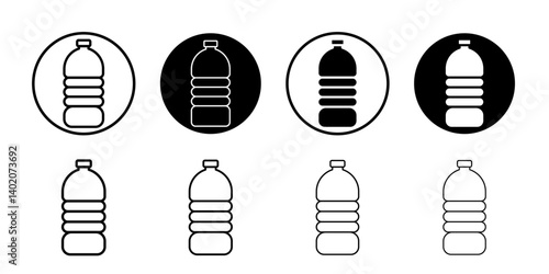 Water bottle icon Flat illustration sign
