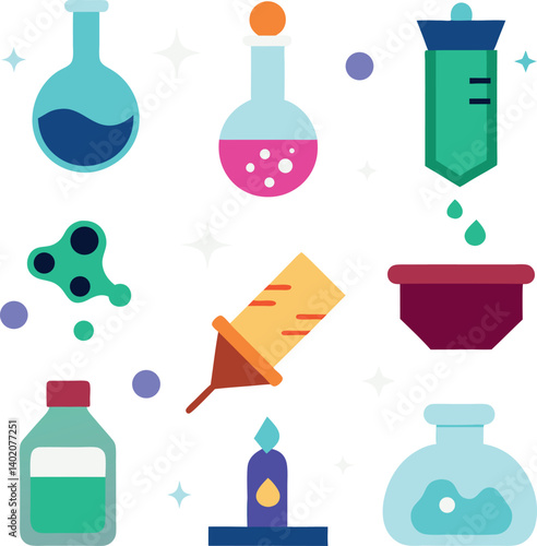 different-public-park-vector-element-set