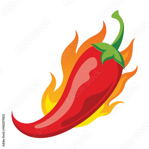 red chilli with firing vector