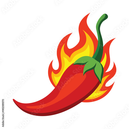 red chilli with firing vector