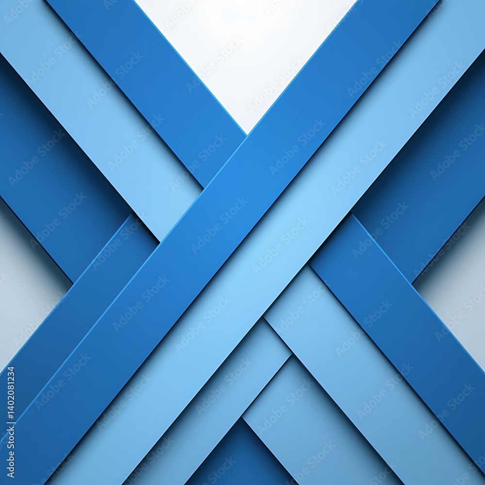 Obraz premium Abstract Blue Lines Design
