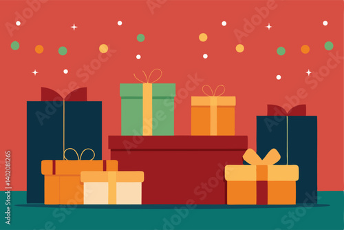 christmas gift boxes with gifts