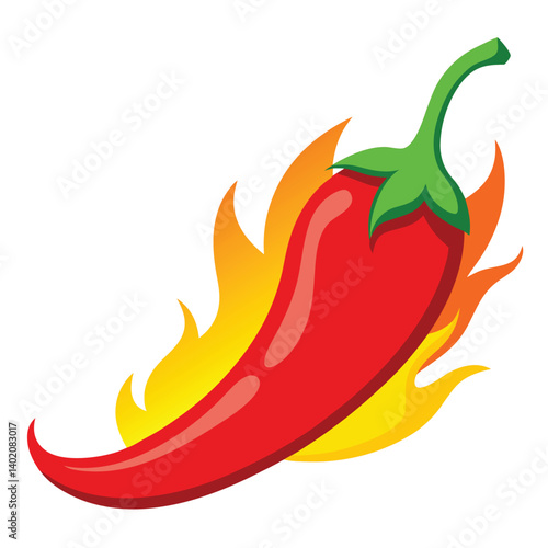 red chilli with firing vector