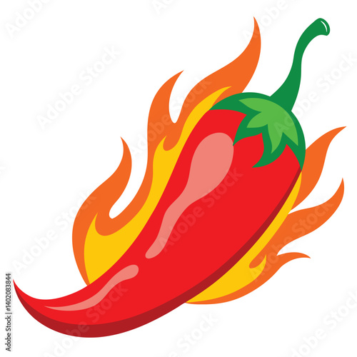 red chilli with firing vector
