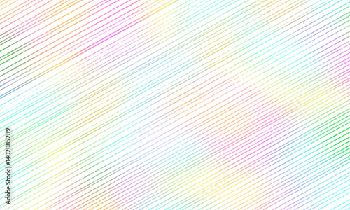 カラフルな斜めボーダー柄　背景透明