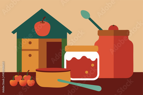 vector illustration of kitchen utensils