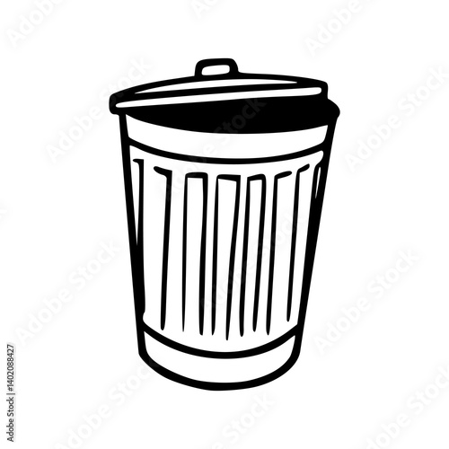 basic waste container vector graphic