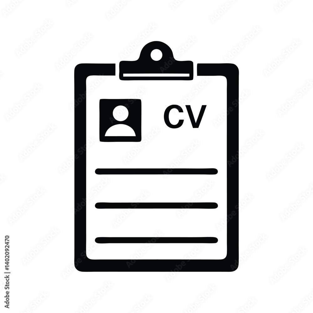 Medical Clipboard Icon with Cross Symbol and Lines, Isolated on Transparent Background