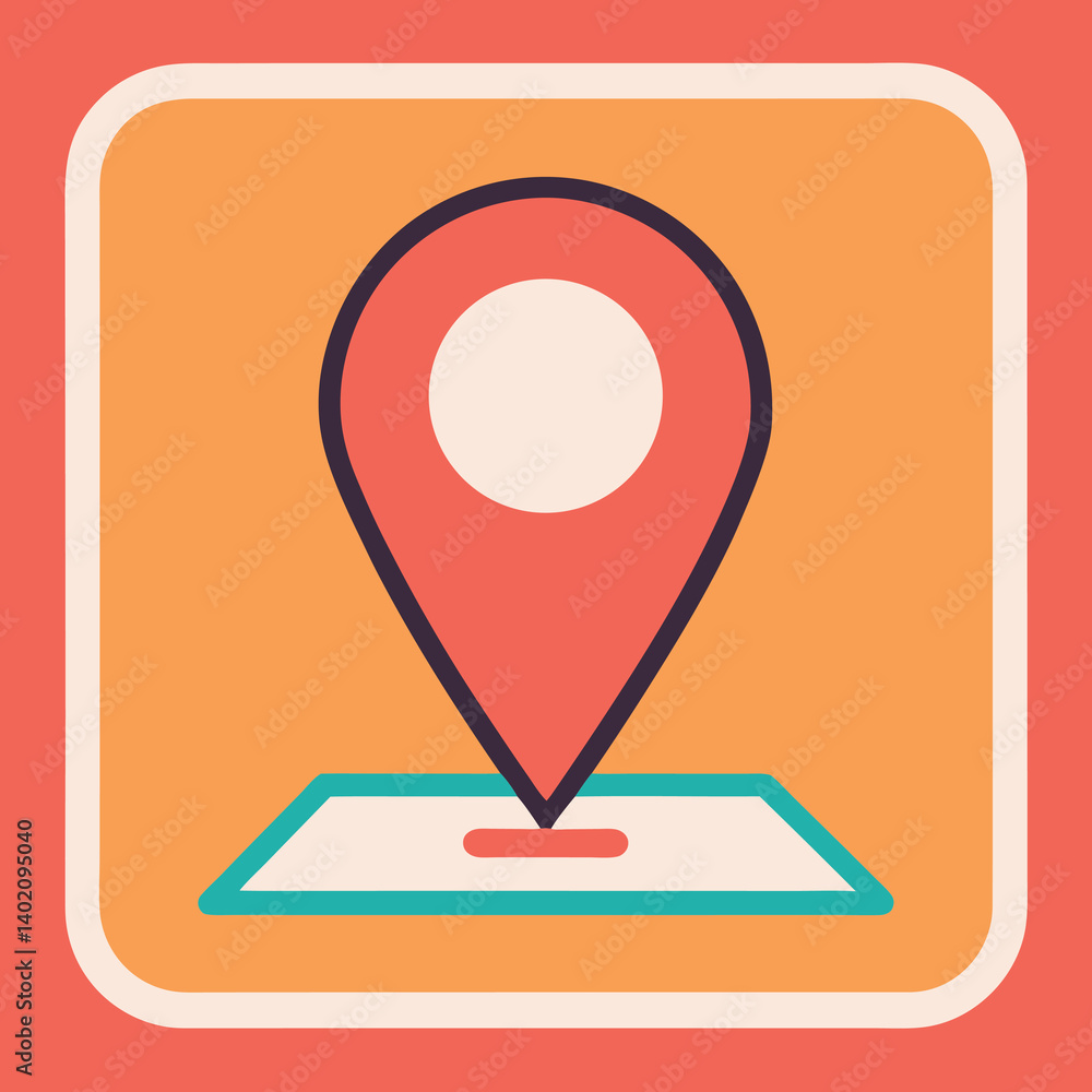 GPS navigation-illustration-whit-solid-colour-outline. GPS navigation-illustration-whit-solid-colour-outline.