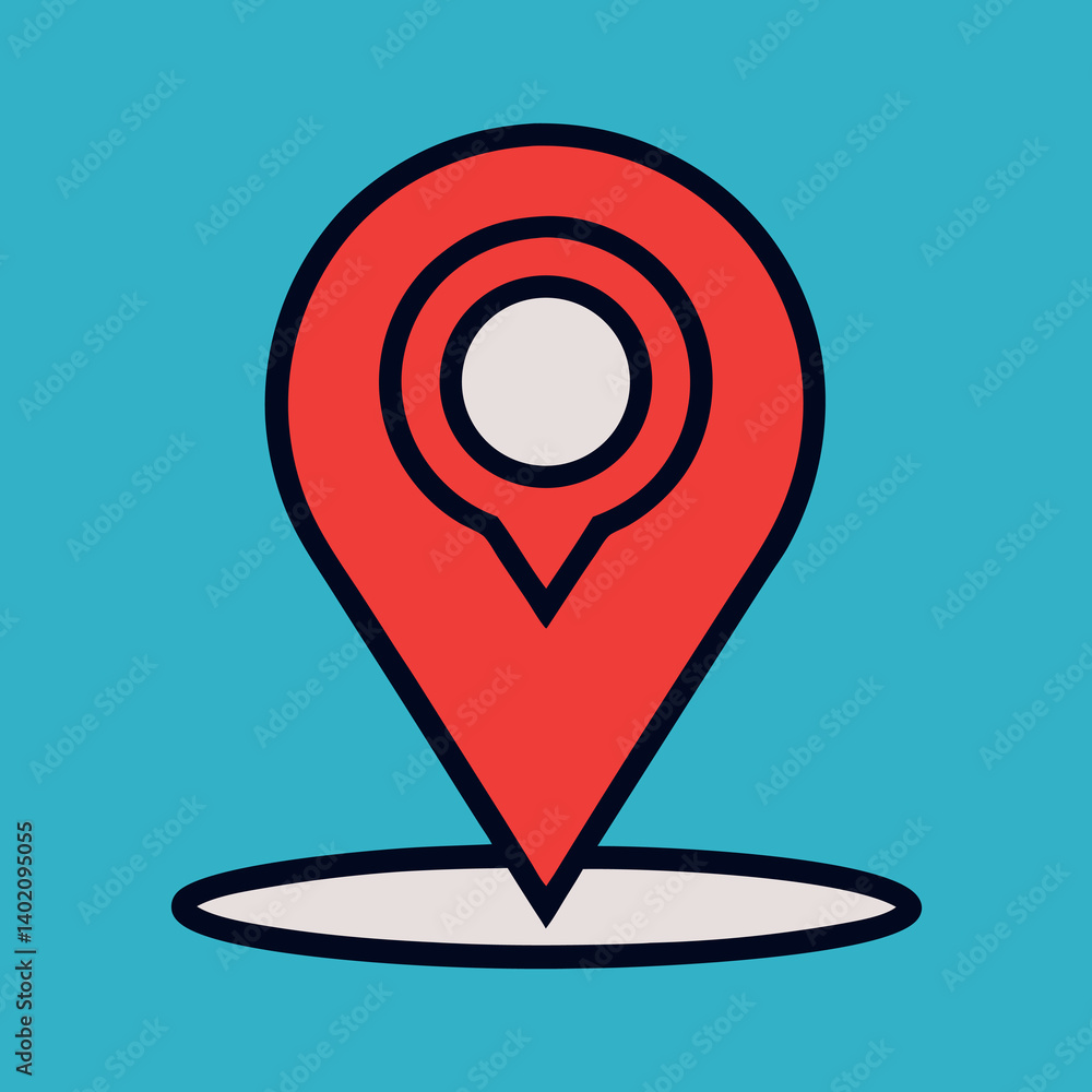 GPS navigation-illustration-whit-solid-colour-outline. GPS navigation-illustration-whit-solid-colour-outline.