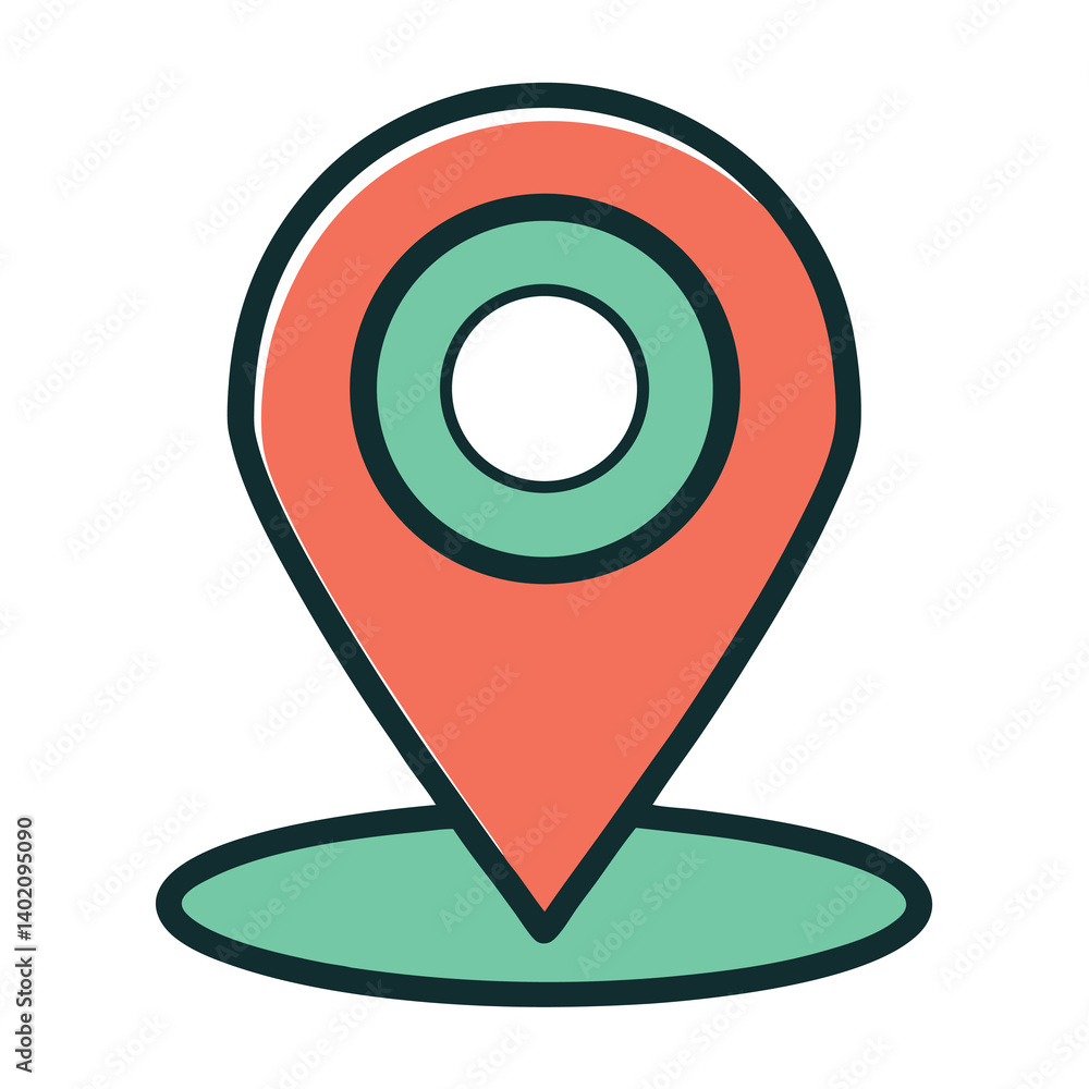 GPS navigation-illustration-whit-solid-colour-outline. GPS navigation-illustration-whit-solid-colour-outline.