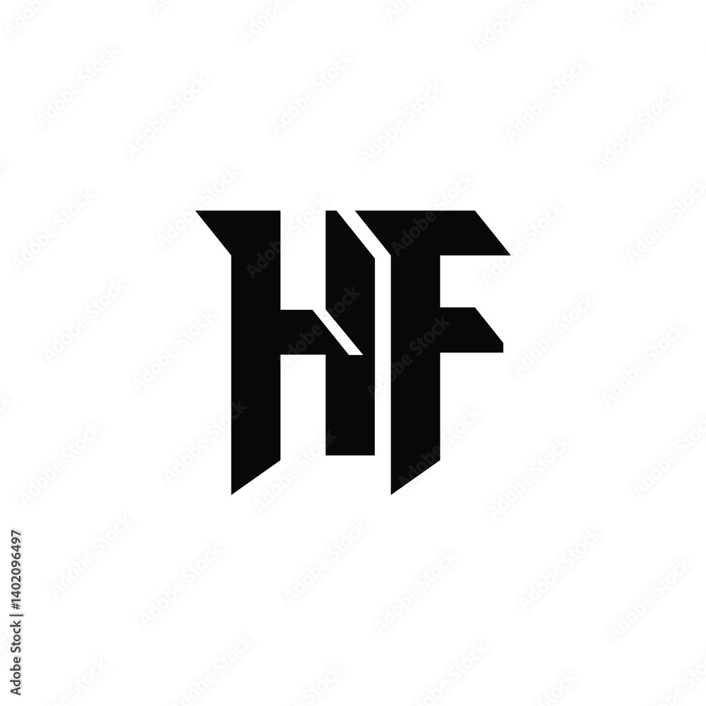 HF monogram logo design letter text name symbol monochrome logotype alphabet character simple logo HF monogram logo design letter text name symbol monochrome logotype alphabet character simple logo