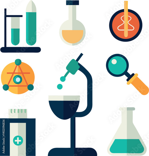 different-science-lab-vector-element-set-
