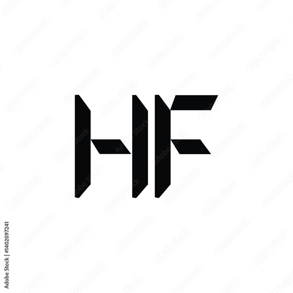 HF monogram logo design letter text name symbol monochrome logotype alphabet character simple logo HF monogram logo design letter text name symbol monochrome logotype alphabet character simple logo