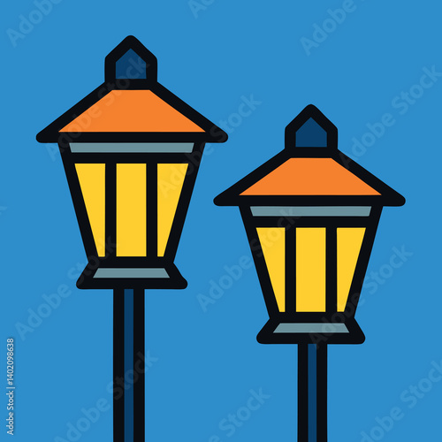 Outdoor-lights-illustration-whit-solid-colour-outline.