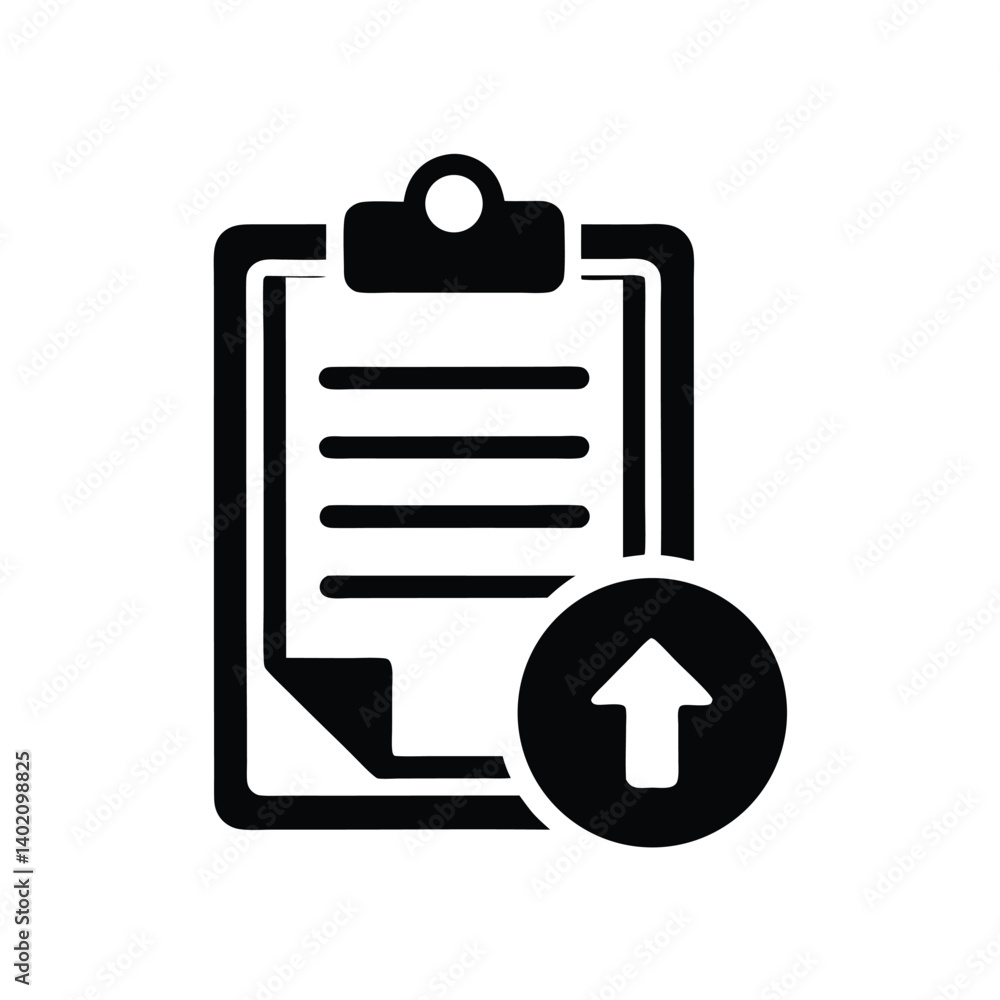 Simple Black Clipboard Icon with Checklist Isolated on Transparent Background Simple Black Clipboard Icon with Checklist Isolated on Transparent Background