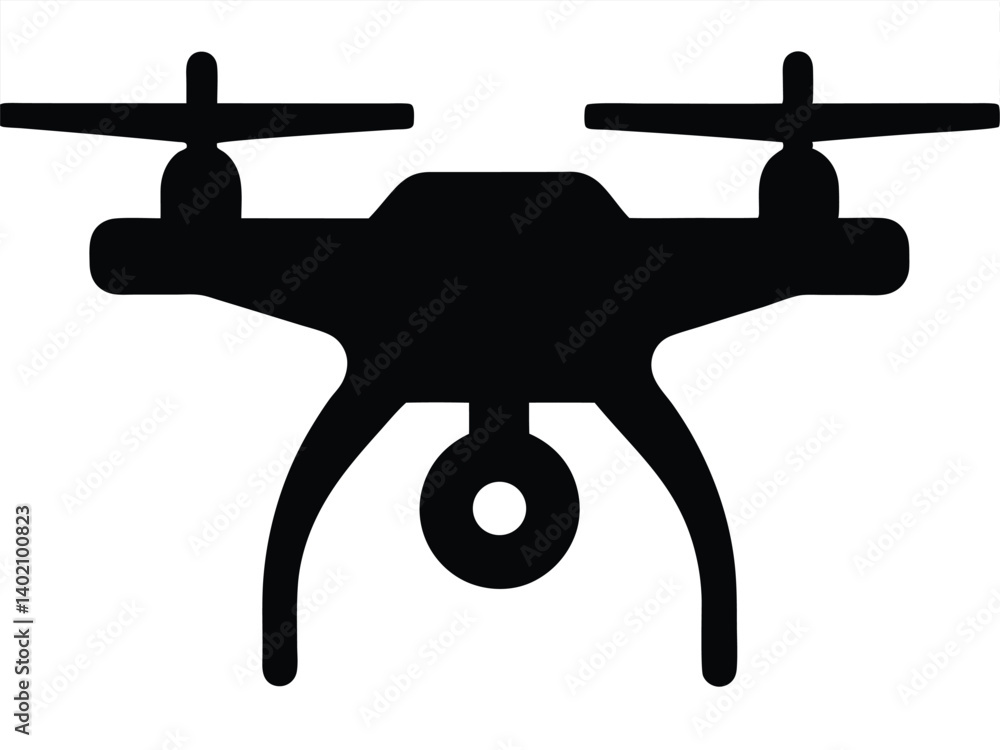 Simple vector icon a drone. Civilian aerial drone flat icon. drone icon black design. Simple vector icon a drone. Civilian aerial drone flat icon. drone icon black design.