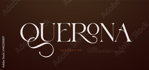 Elegant alphabet logo font. Classic Beautyful Modern Serif Letter Minimal Fashion. Typography decoration logotype fonts for branding, wedding, logos. vector illustration