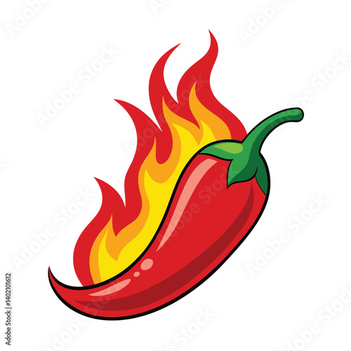 red chilli with firing vector