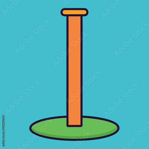 Scratching-post-illustration-whit-solid-colour-outline.