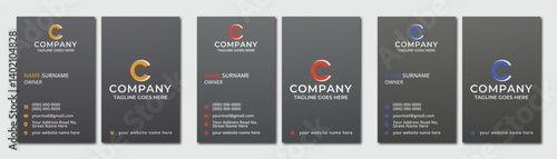 Professional Modern Corporate Unique Office Business Card Design.
