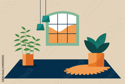 interior of a house with plants