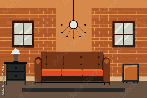 living room interior with fireplace