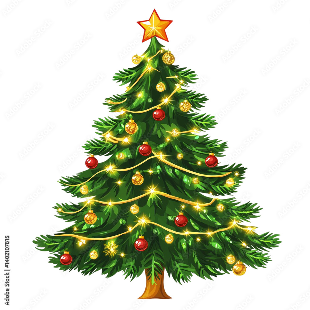 Festive Christmas Tree Sparkling Lights Joyful Holiday Festive Christmas Tree Sparkling Lights Joyful Holiday