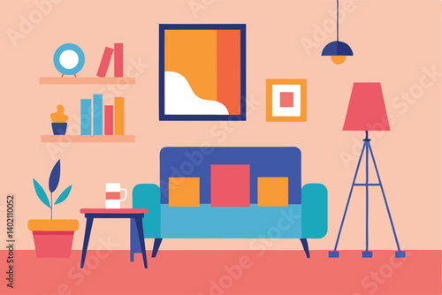 interior of a room with furniture