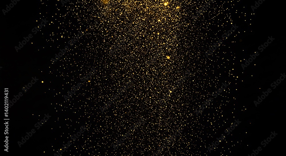 Obraz premium Golden Stardust Cascade AI Generated