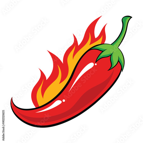 red chilli with firing vector