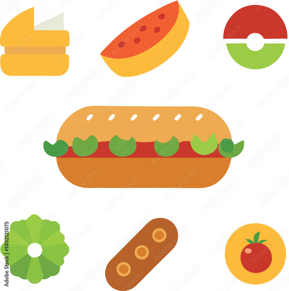 fast food icons set fast food icons set