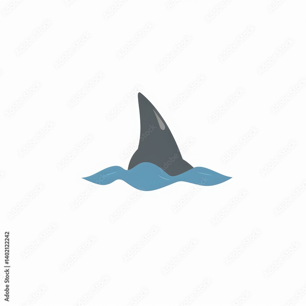Fototapeta premium Shark fin in water (1)