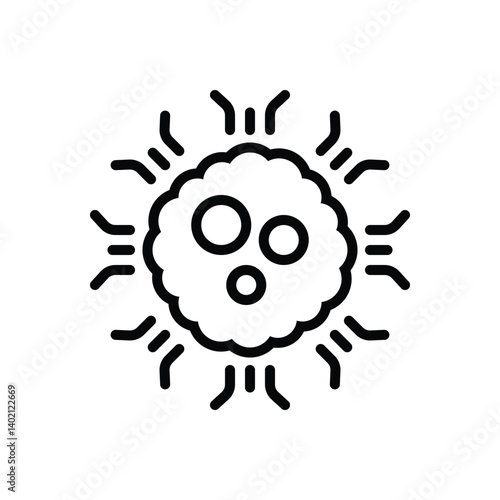 Black line icon for cancer