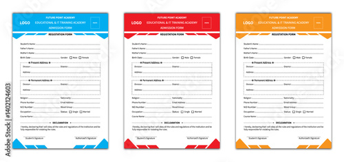 Admission from the design template.