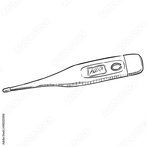 thermometer handdrawn illustration