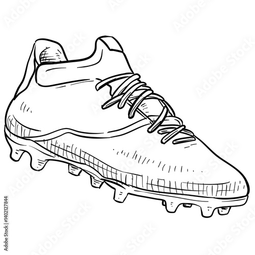 football shoes handdrawn illustration