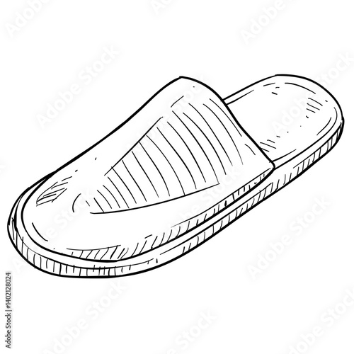 slippers handdrawn illustration