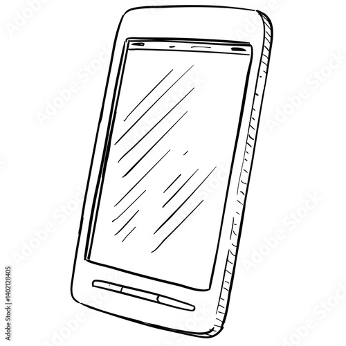 smartphone handdrawn illustration