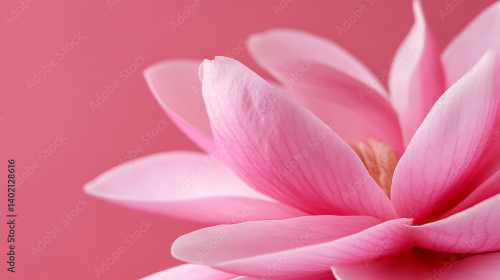 Close Up Pink Magnolia Blossom Soft Petals Floral Photography Close Up Pink Magnolia Blossom Soft Petals Floral Photography