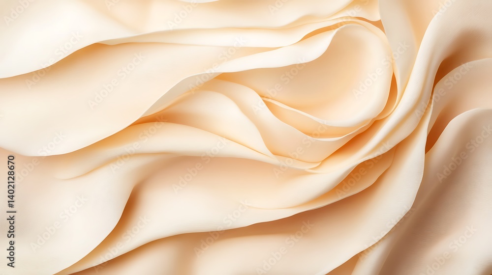 Obraz premium Cream Beige Fabric Draped Texture Abstract Background