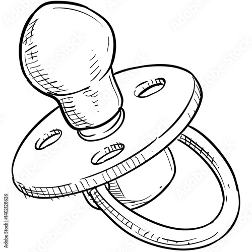 pacifier handdrawn illustration