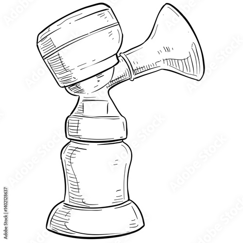 breast pump handdrawn illustration