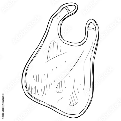 baby bib handdrawn illustration
