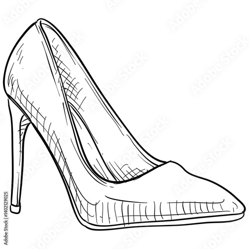 high heels handdrawn illustration